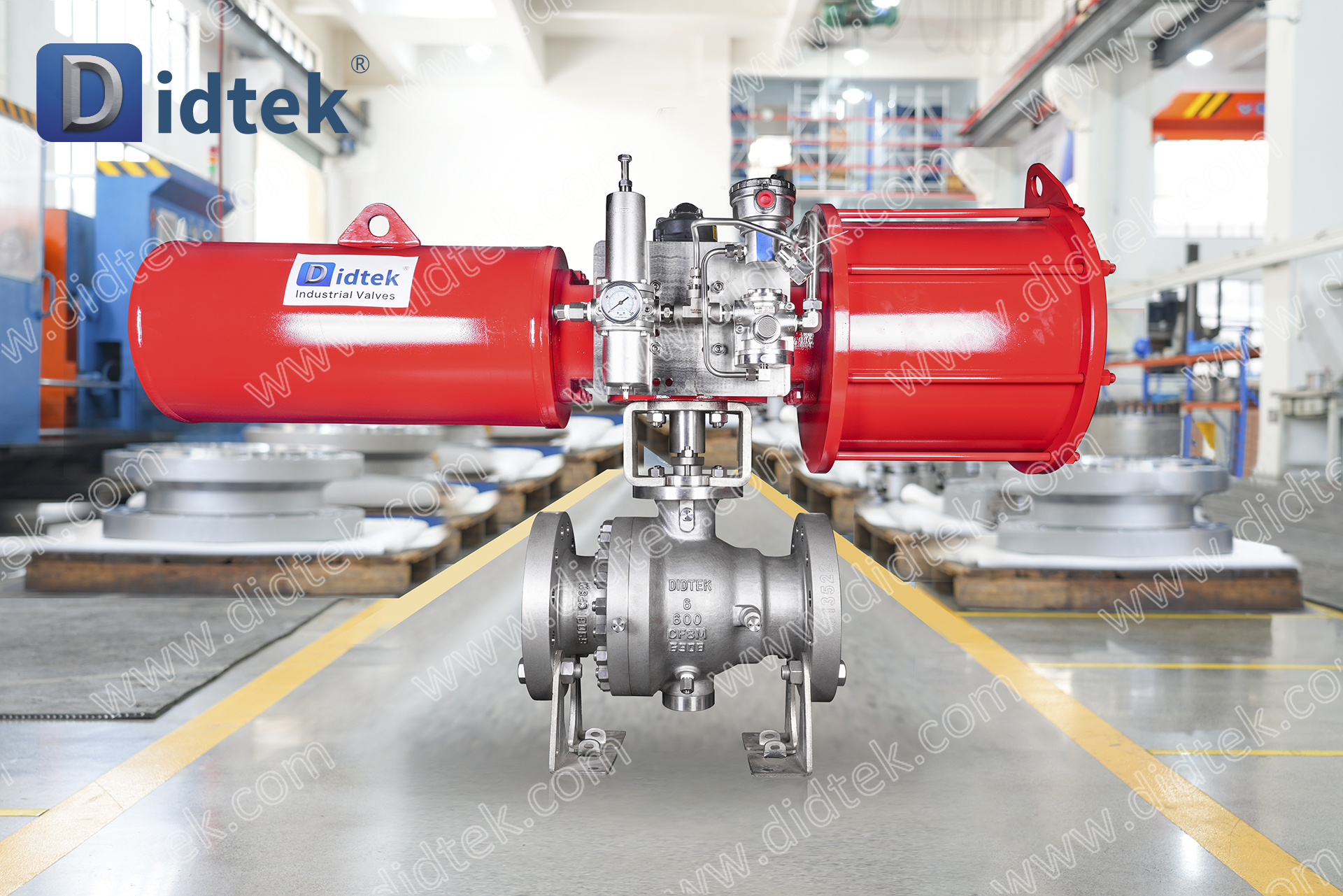 Фланцевый пневматический шаровой клапан Didtek CF8M