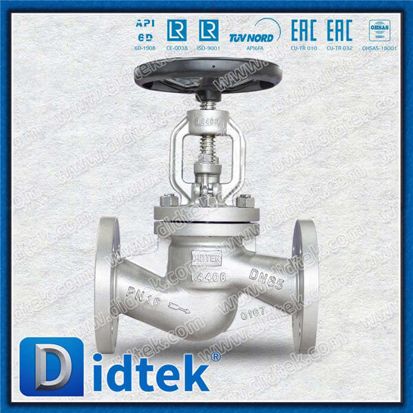 Din Globe Valve-DN50 1.4408 Фланцевое колесо ручного колеса