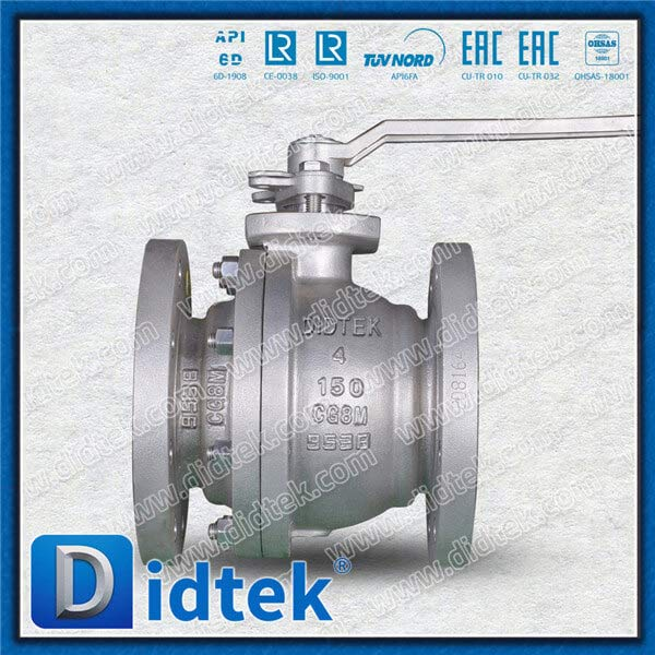 CG8M SS317 Сиденье из PEEK RF 4-дюймовый плавающий шаровой клапан