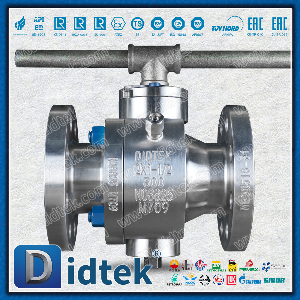 Шаровой кран Didtek с двойной кромкой из специального сплава Inconel 825 с цапфой