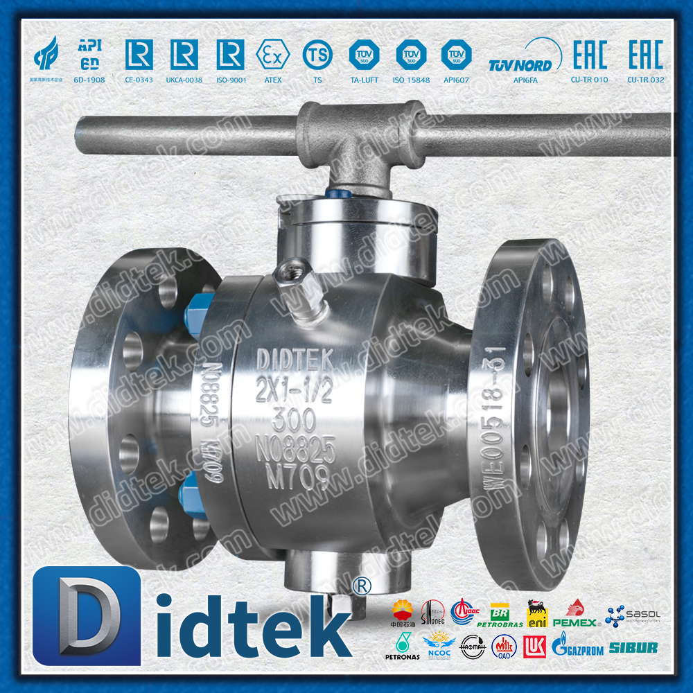 Шаровой кран Didtek с двойной кромкой из специального сплава Inconel 825 с цапфой